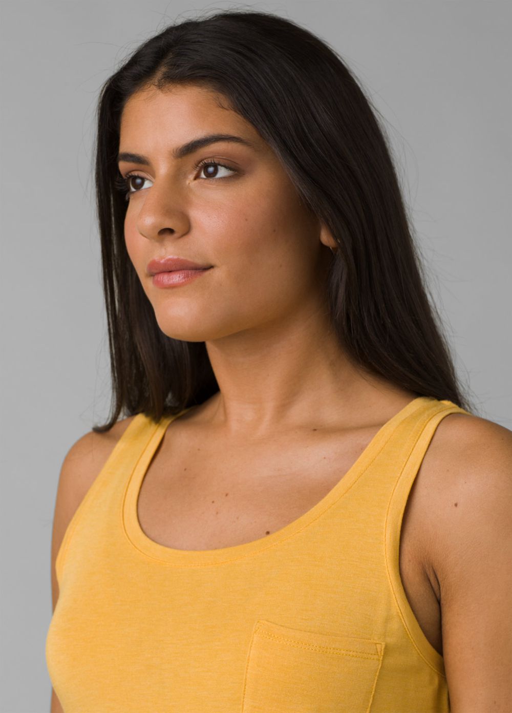 Yellow Women's PrAna Foundation Scoop Neck Tank Top | 19382-ODVC