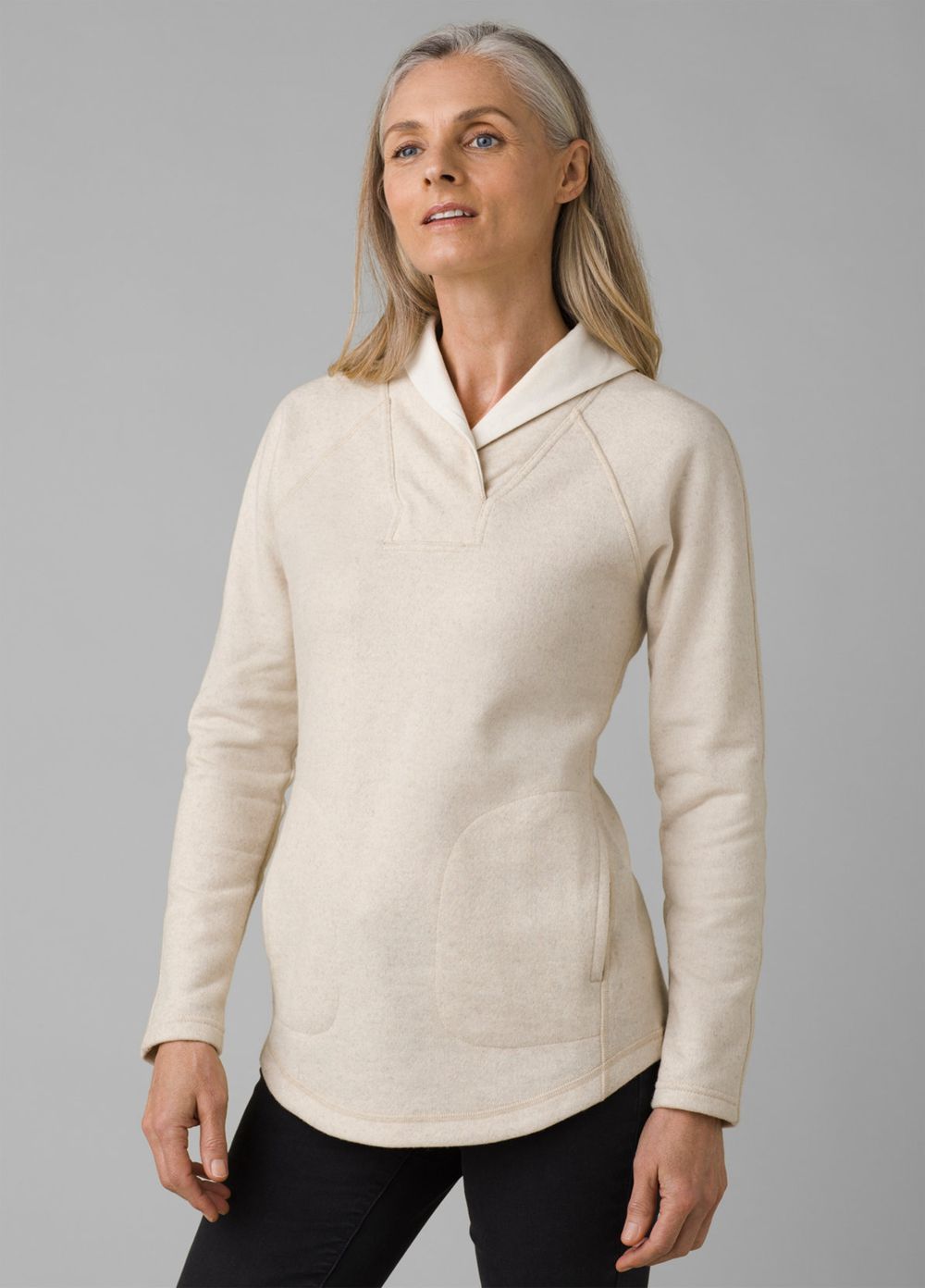 Beige Women's PrAna Ziller Tunic Sweaters | 05328-VNIX