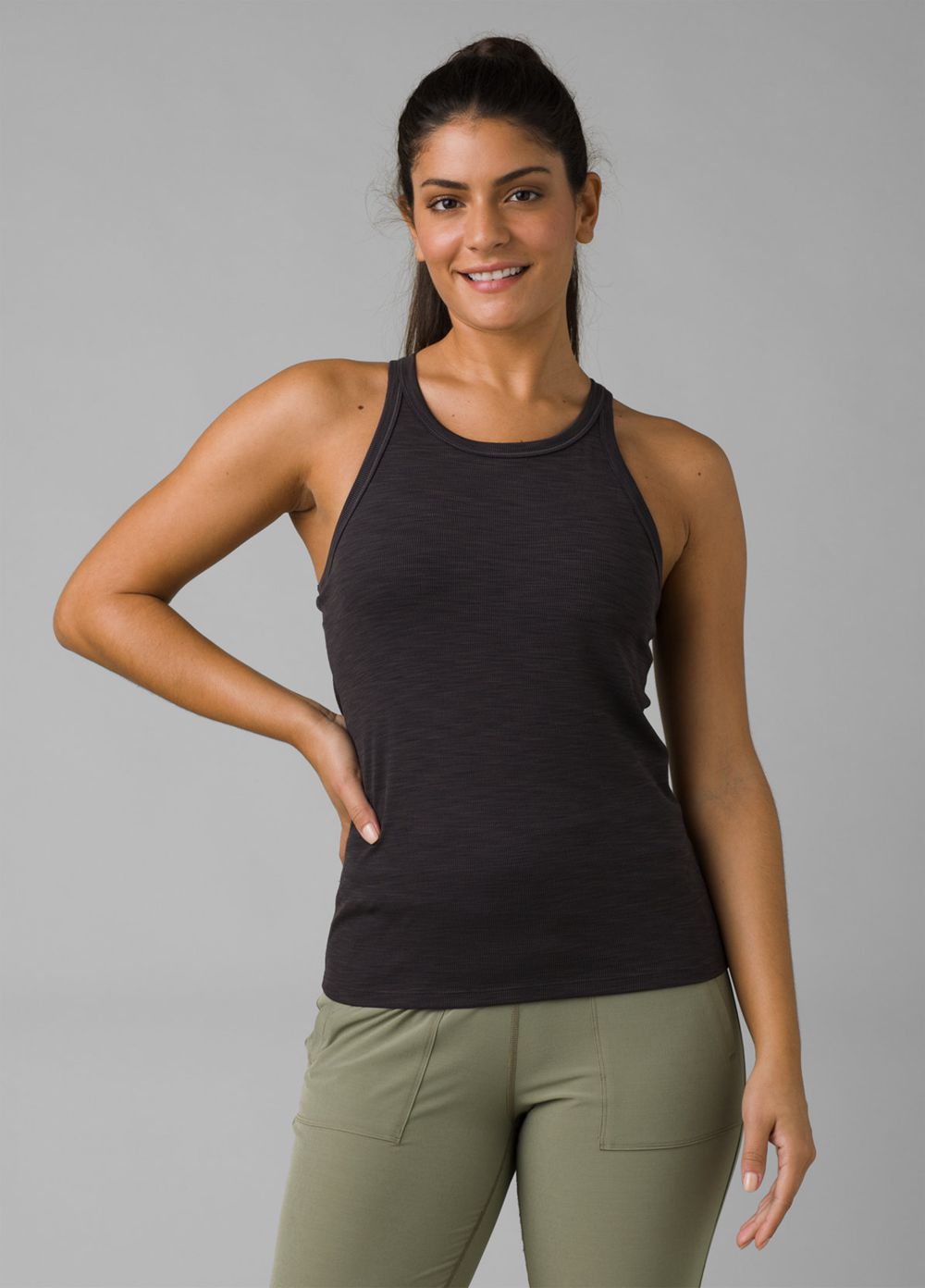 Black Women's PrAna Becksa Tank Top | 21437-RVXH