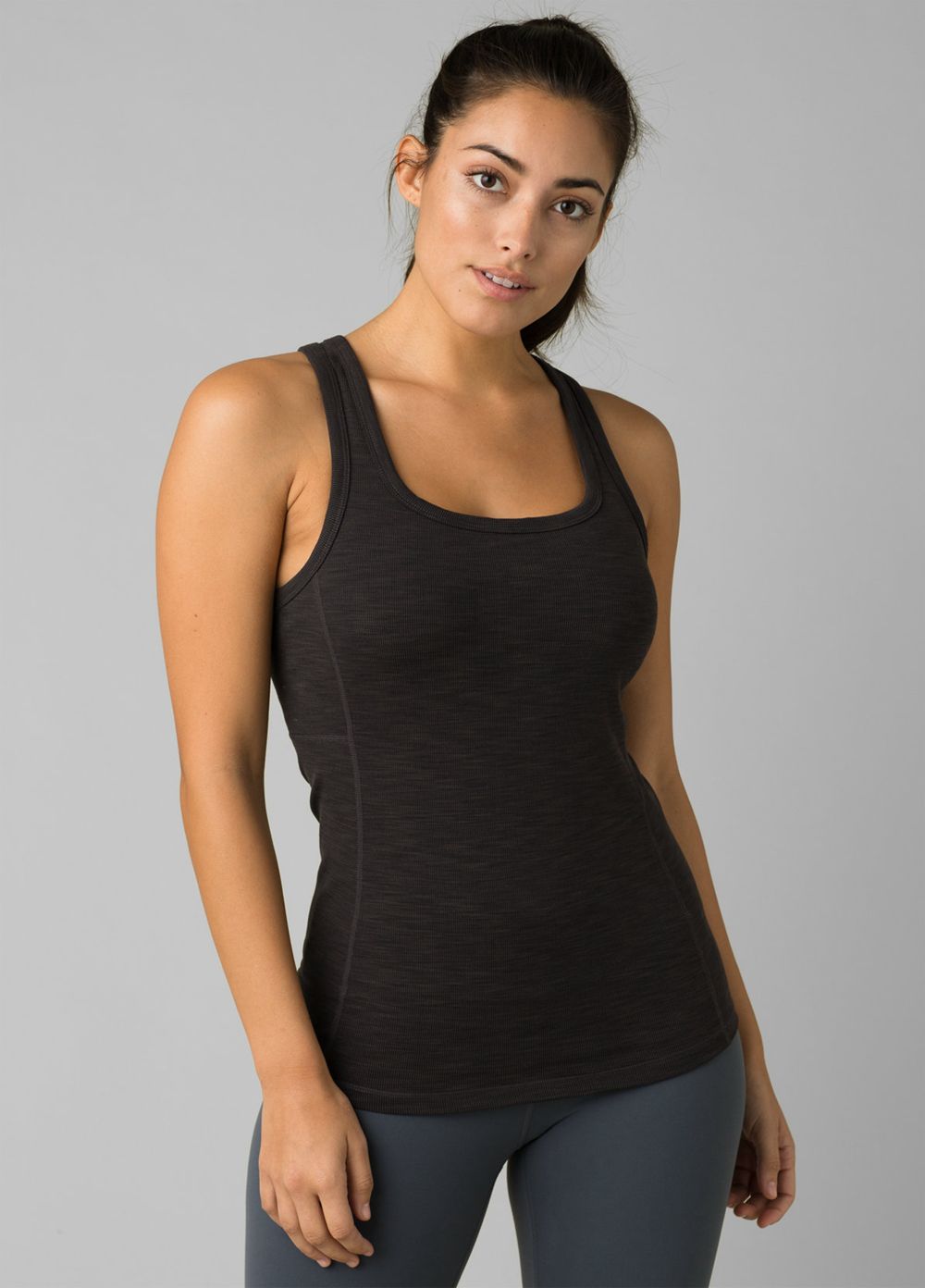 Black Women's PrAna Becksa Tank Top | 57391-PMTI