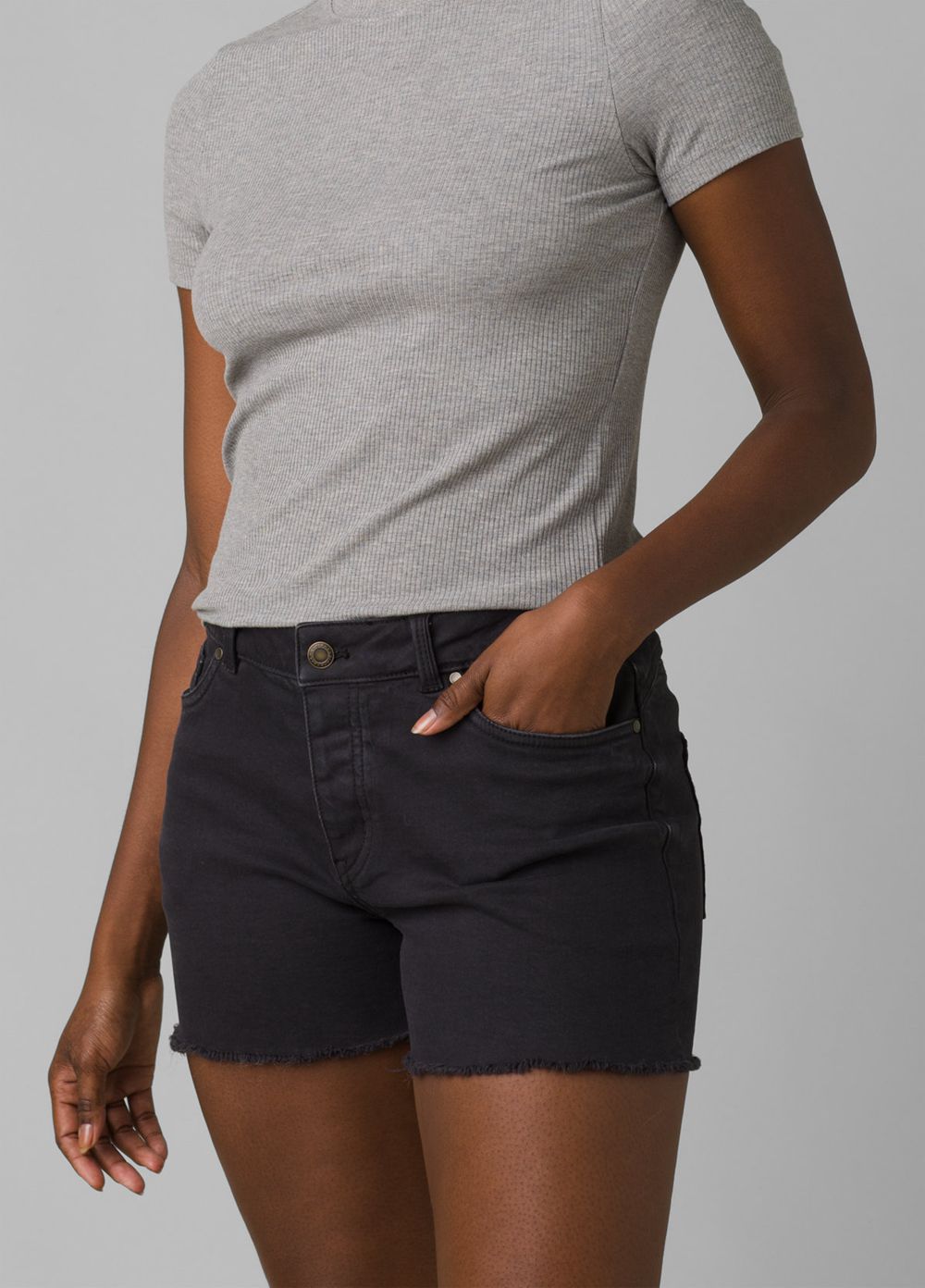 Black Women's PrAna Buxton Shorts | 50786-BEHP