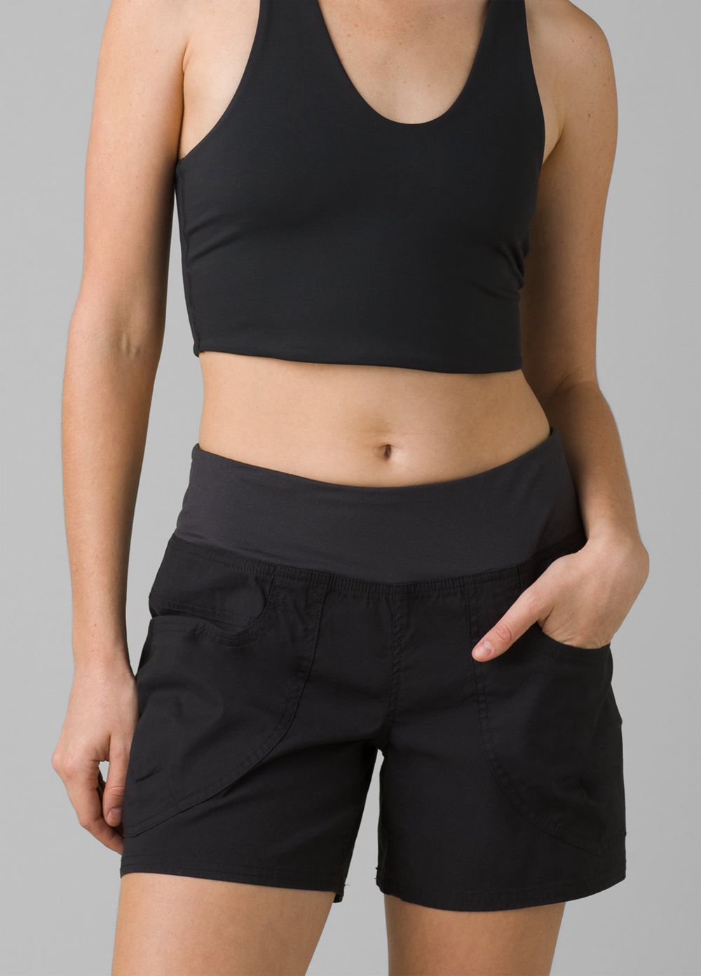 Black Women's PrAna Kanab Shorts | 89271-GXAH