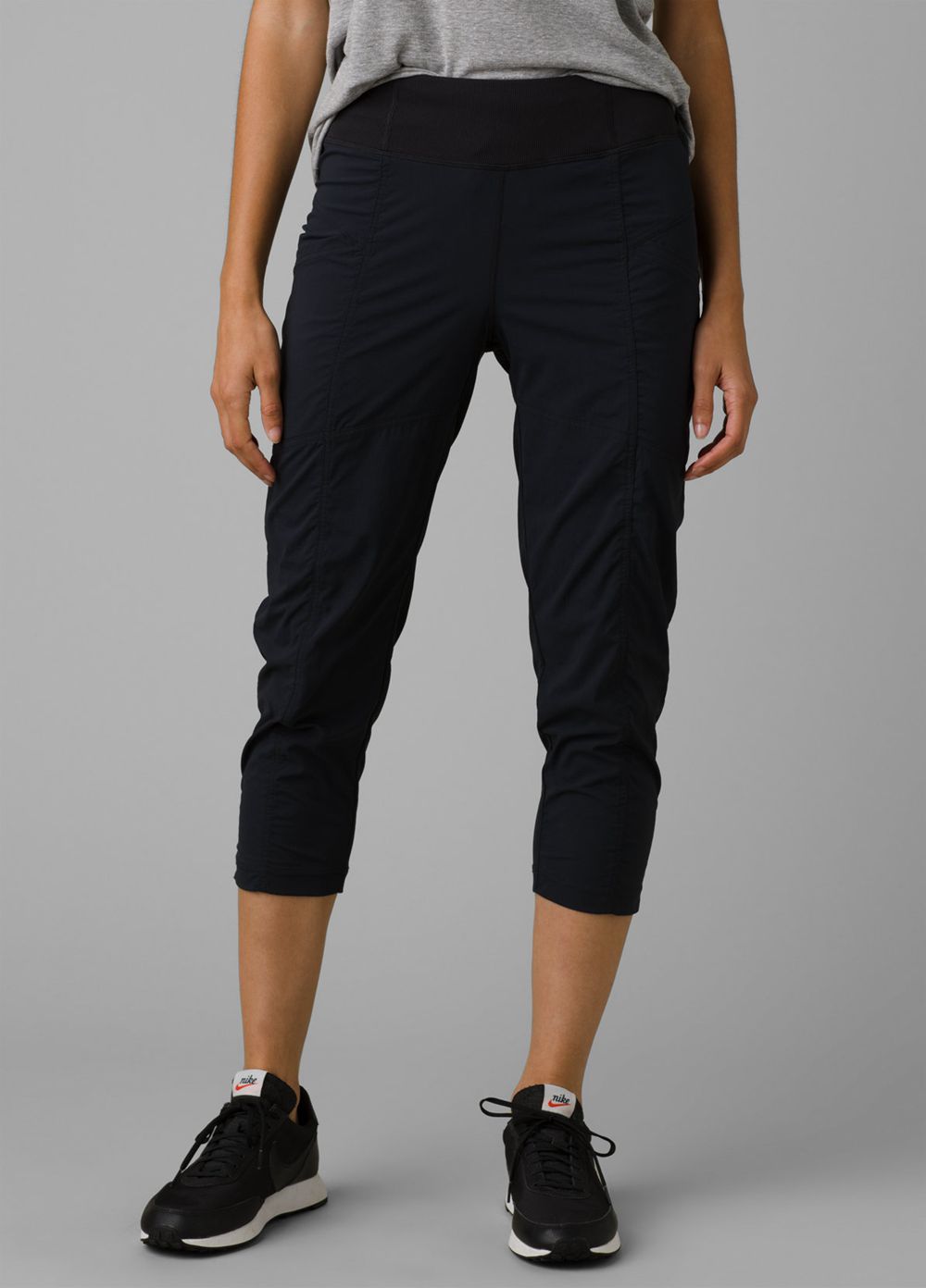 Black Women's PrAna Koen Capri Pants | 52796-MYCZ