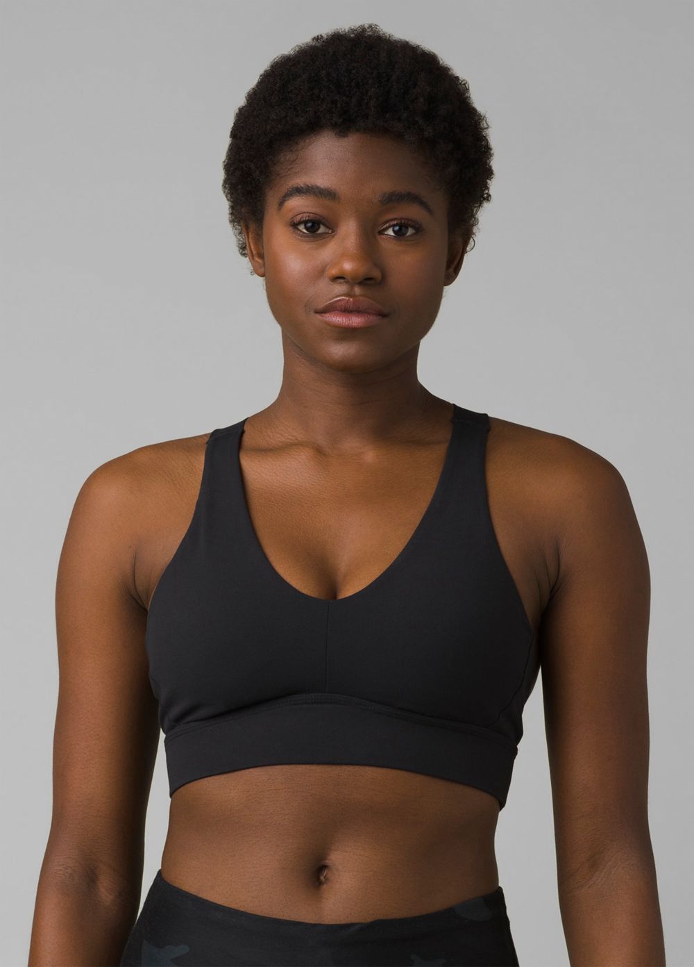 Black Women's PrAna Layna Bra | 65983-UATF