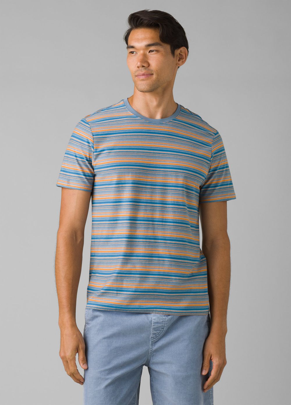 Blue Men's PrAna Cooper Point Crew T-Shirts | 03419-ZFEQ