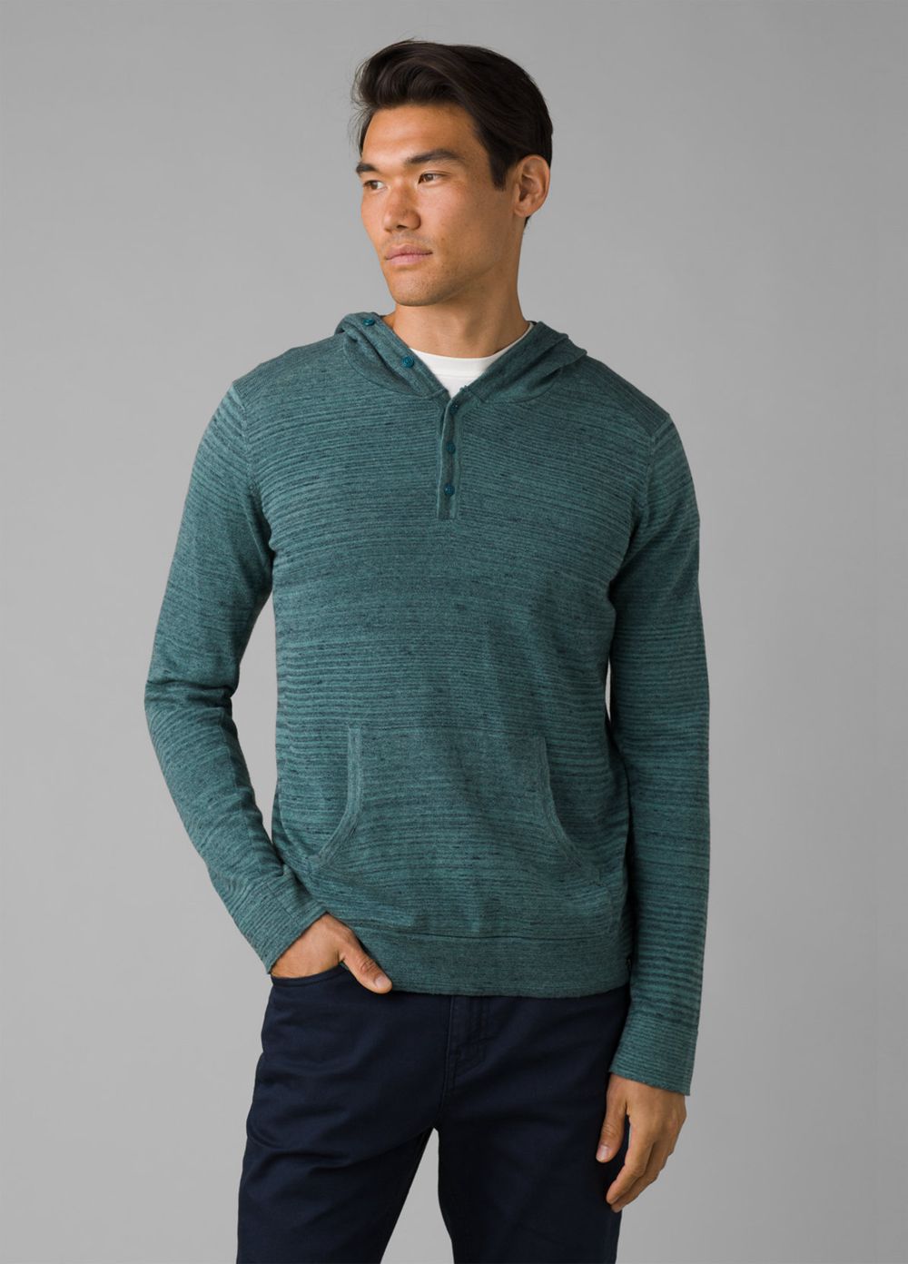 Blue Men's PrAna Spring Creek Sweaters | 87310-MUQA