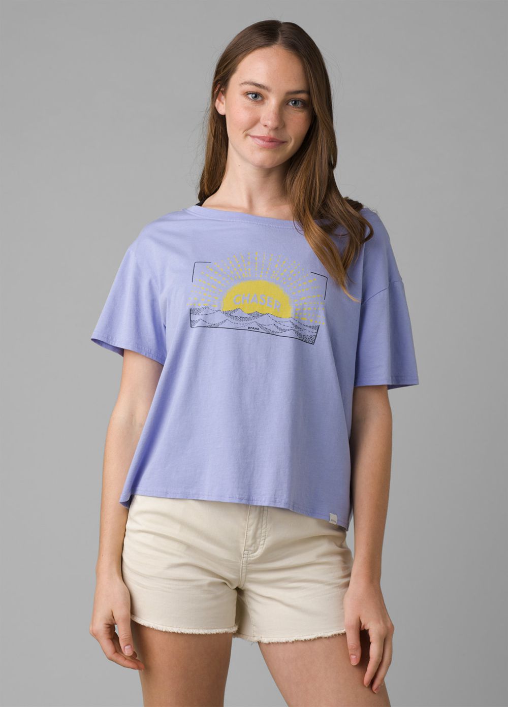 Blue Women's PrAna Journeyman Tee 2.0 T-Shirts | 86971-XMVS