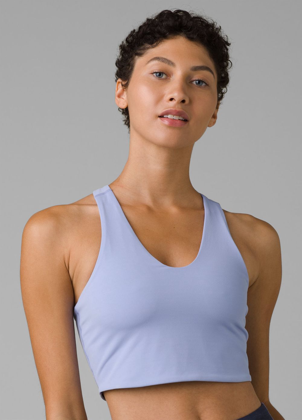 Blue Women's PrAna Momento Crop Bra | 60931-XTDY