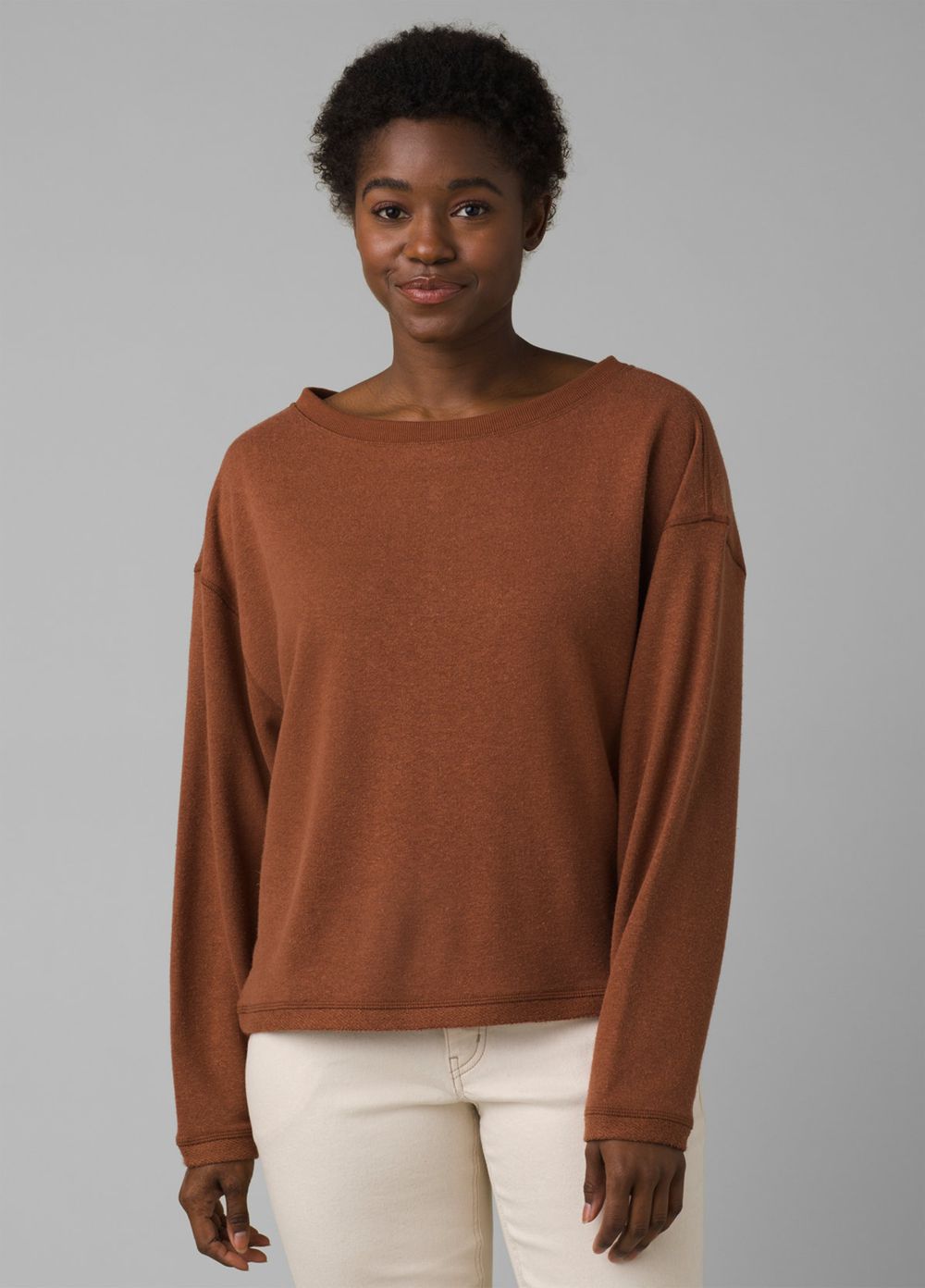 Brown Women's PrAna Cozy Up Polmdale Sweaters | 26057-WJSO