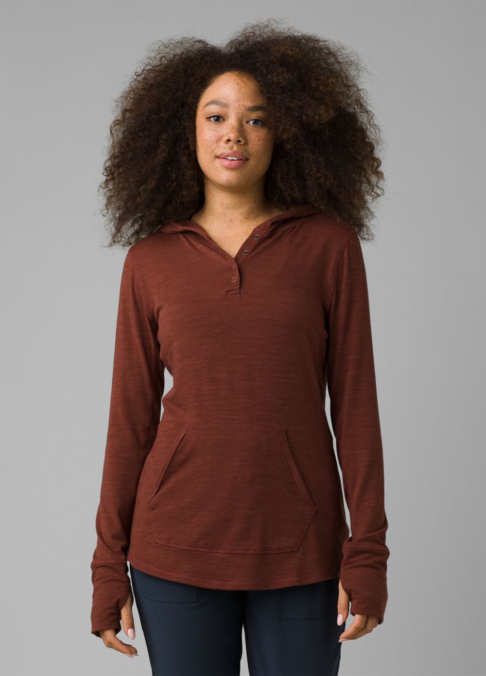 Brown Women's PrAna Sol Protect Hoodie | 24037-YOTQ