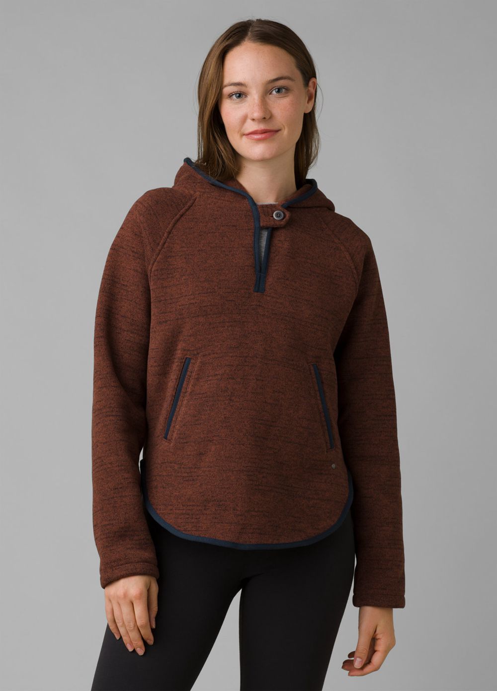 Brown Women's PrAna Tri Thermal Poncho Sweaters | 95268-WUVG