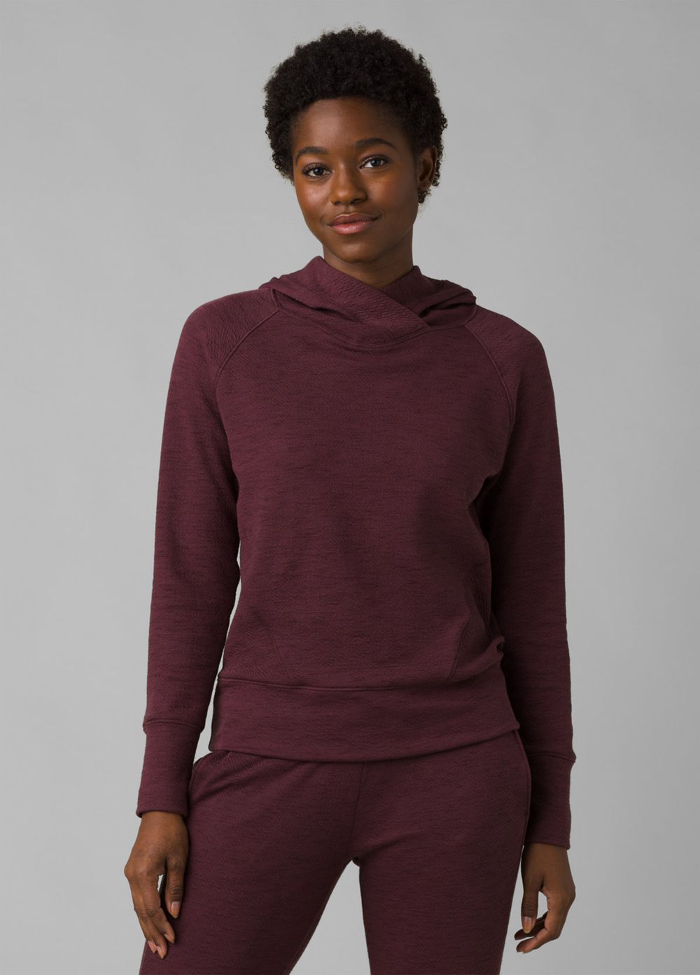 Burgundy Women's PrAna Sunrise Hoodie | 46587-LWIA