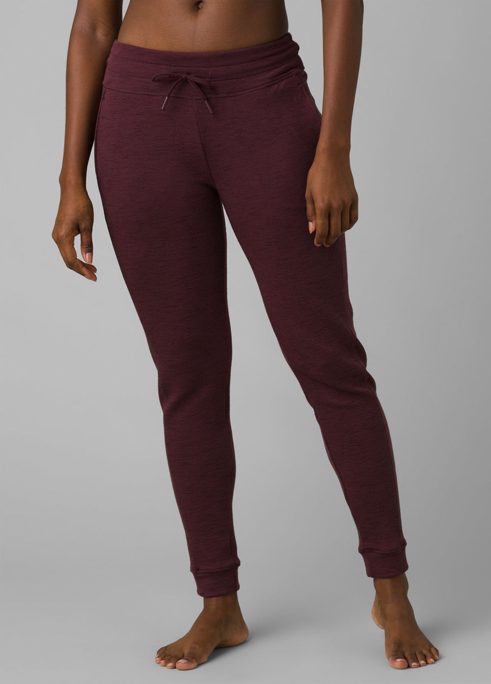 Burgundy Women's PrAna Sunrise Jogger Leggings | 15870-FXAZ