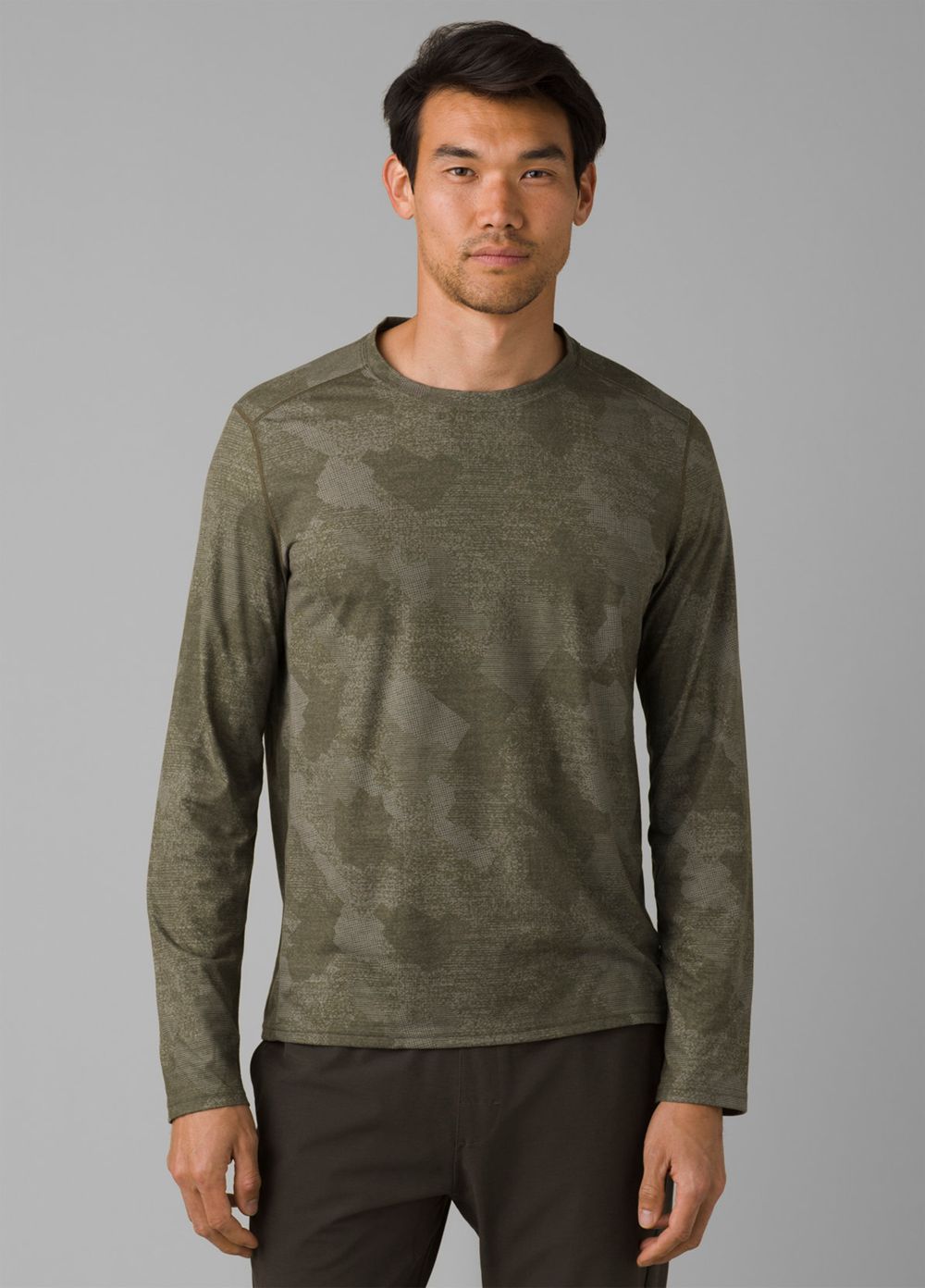 Camouflage Men's PrAna Prospect Heights Graphic Long Sleeve T-Shirts | 21906-TVYC