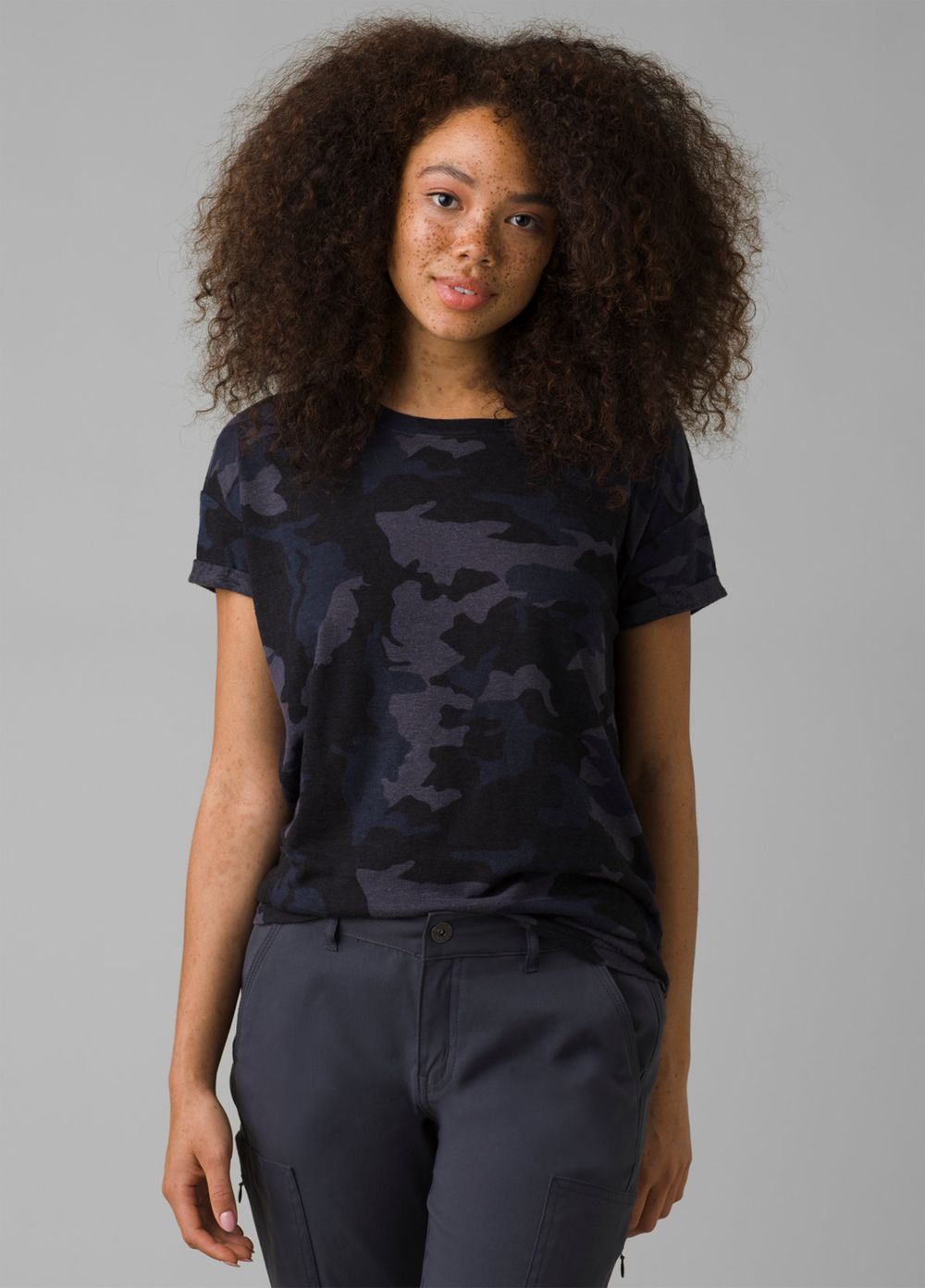 Camouflage Women's PrAna Cozy Up T-Shirts | 68732-BEMZ