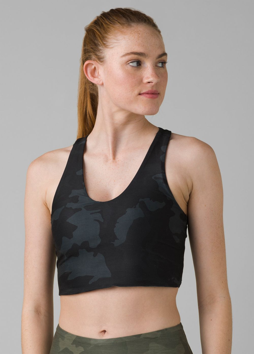 Camouflage Women's PrAna Momento Crop Bra | 21870-CHEF