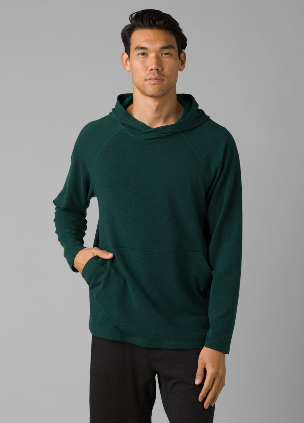 Green Men's PrAna Altitude Tracker Hoodie | 32451-IUQH