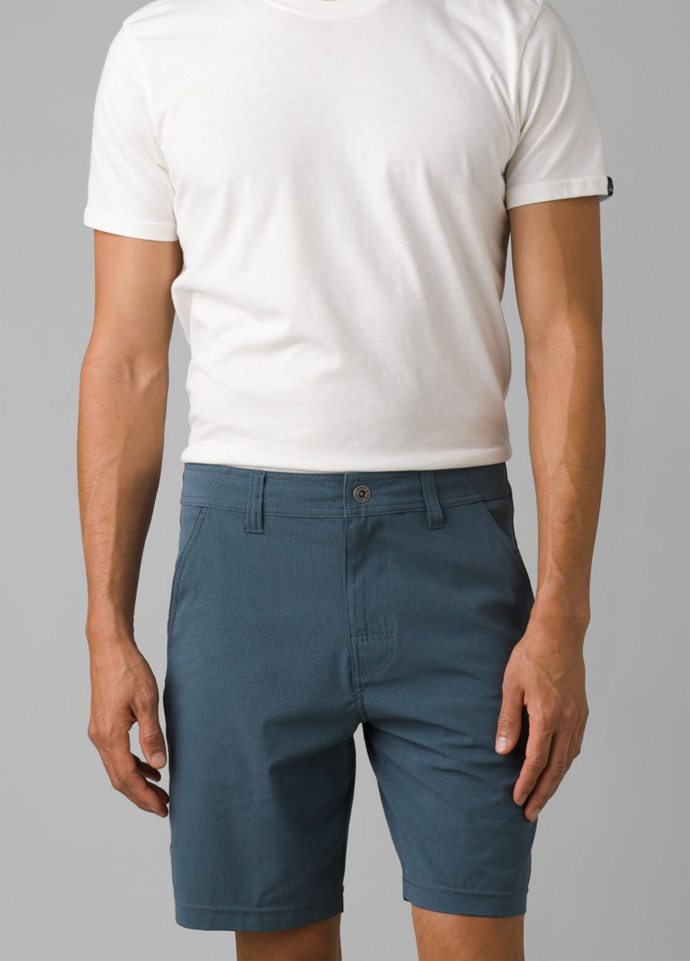 Grey Blue Men's PrAna Hybridizer Shorts | 19785-AMNK