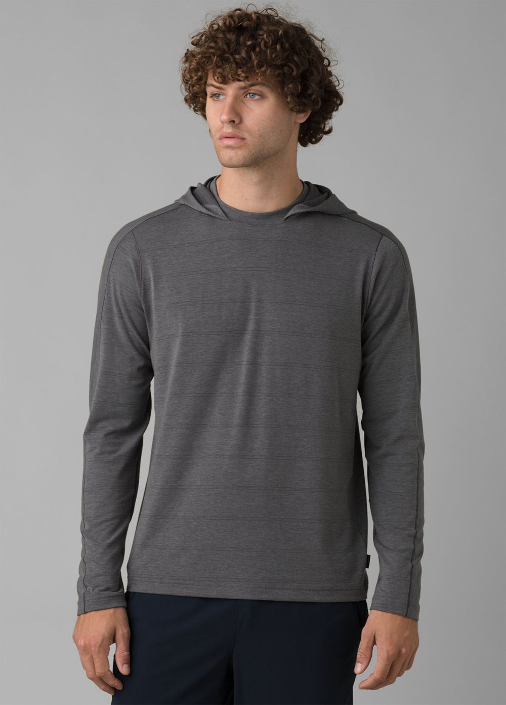 Grey Men's PrAna Watchtower Hoodie | 36412-KFOV