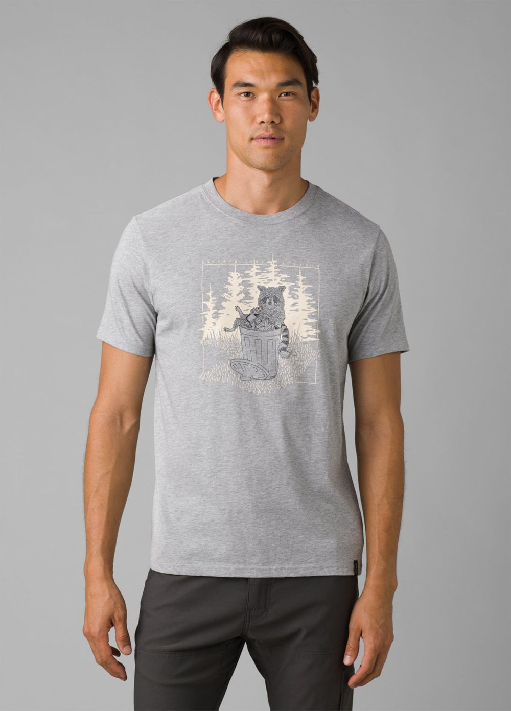 Grey Men's PrAna Wild Camp T-Shirts | 28093-KXWH