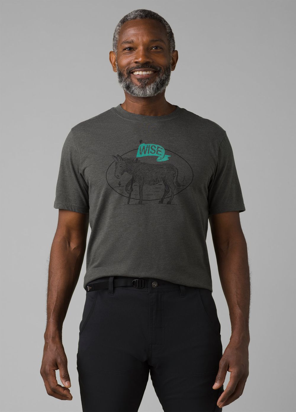 Grey Men's PrAna Wise Ass Journeyman 2 T-Shirts | 18092-RZAJ