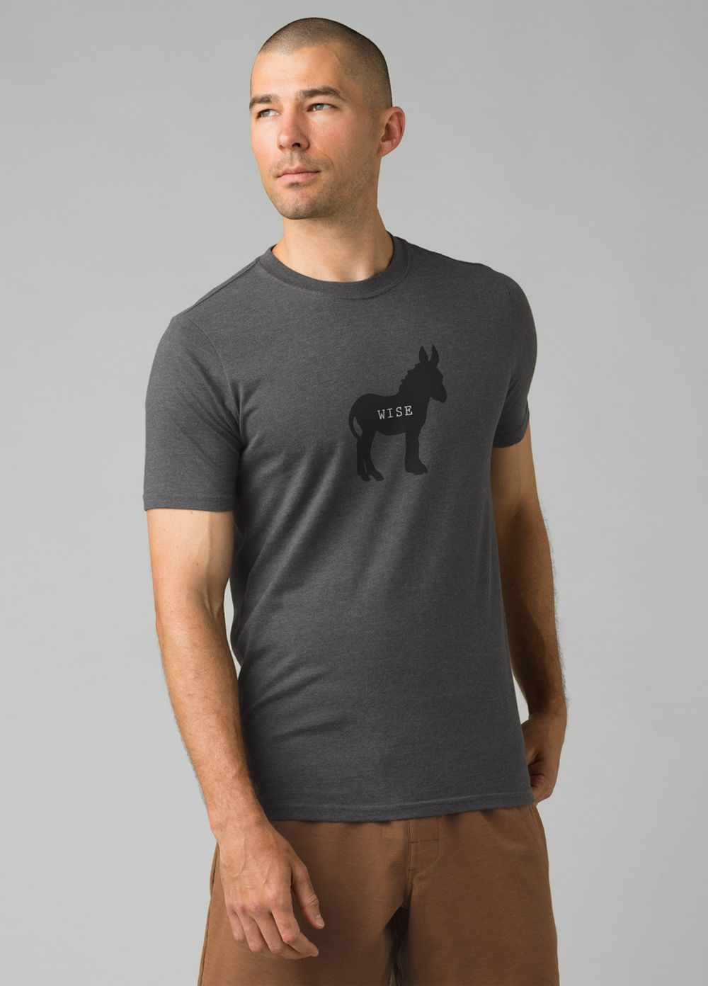 Grey Men's PrAna Wise Ass Journeyman T-Shirts | 17906-ZLOF