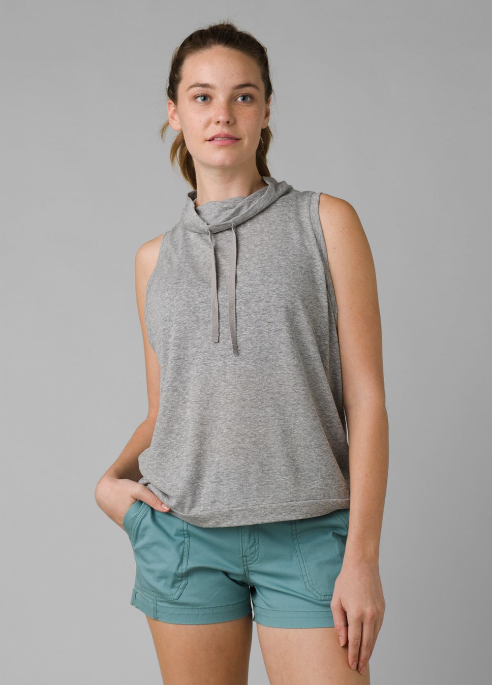 Grey Women's PrAna Cozy Up Barmsee Tank Top | 26307-RSCU