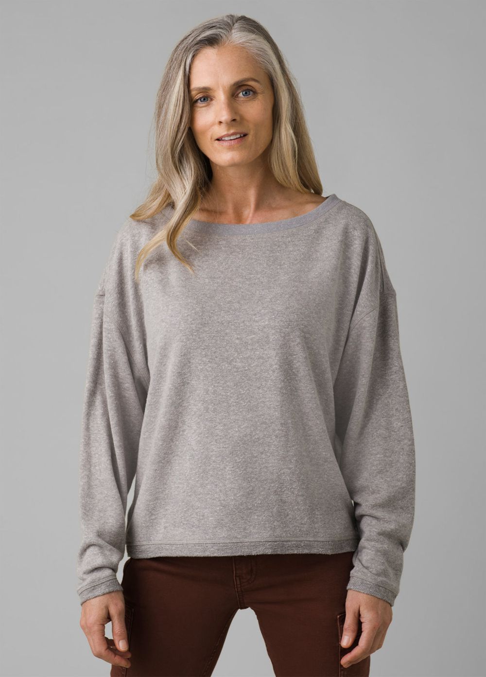 Grey Women's PrAna Cozy Up Polmdale Sweaters | 27518-GJMQ