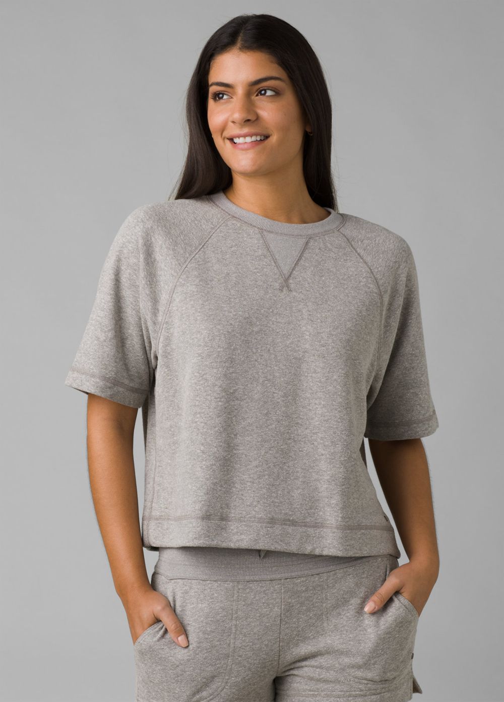 Grey Women's PrAna Cozy Up Sunfair Shirts | 39712-YIOC