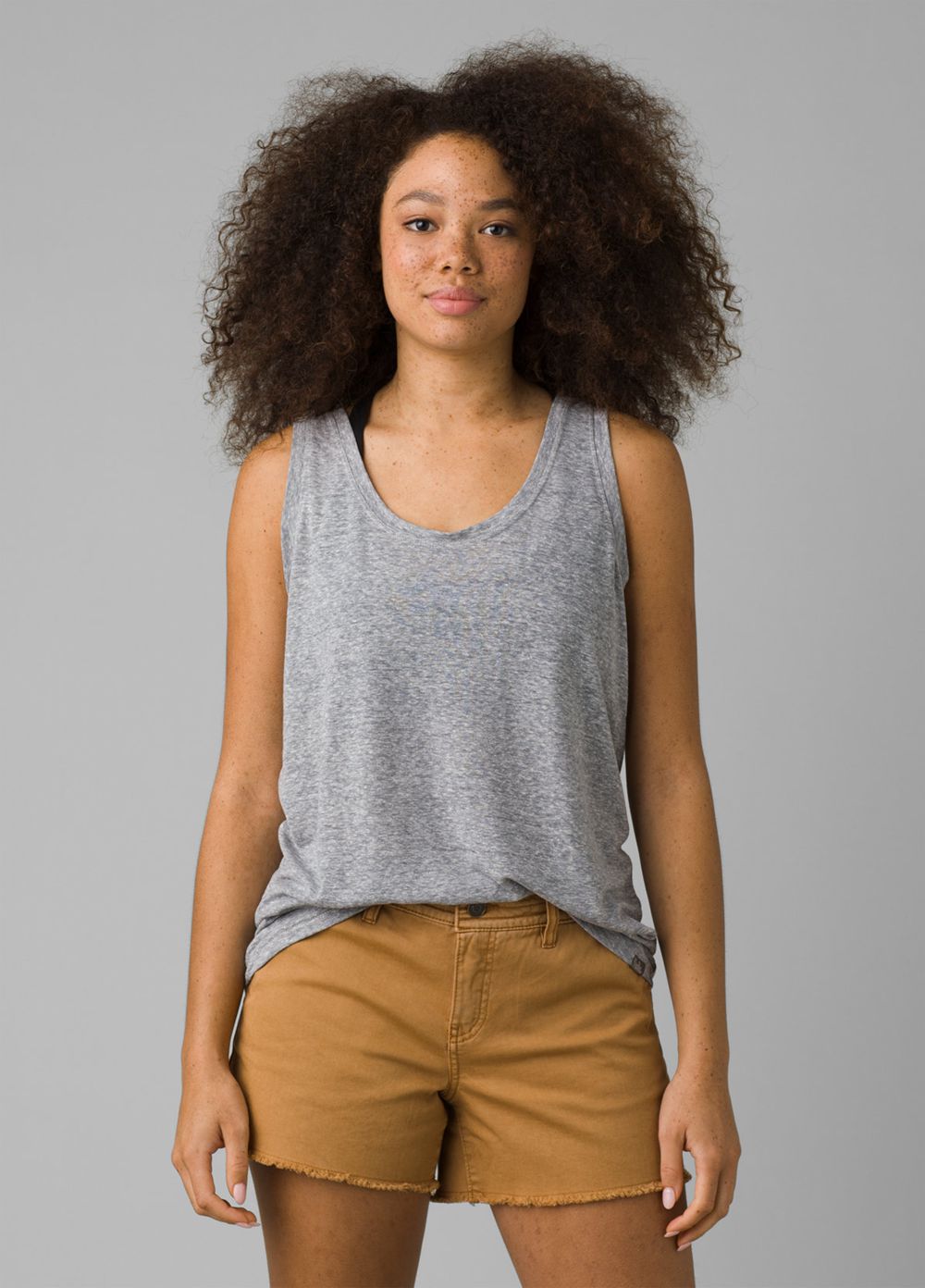 Grey Women's PrAna Cozy Up Tank Top | 58021-TDPK