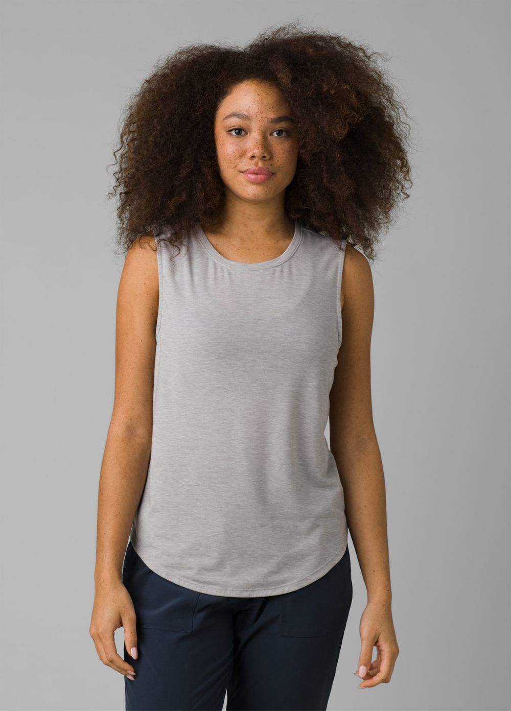 Grey Women's PrAna Rogue Sleeveless Tank Top | 31259-GAKI