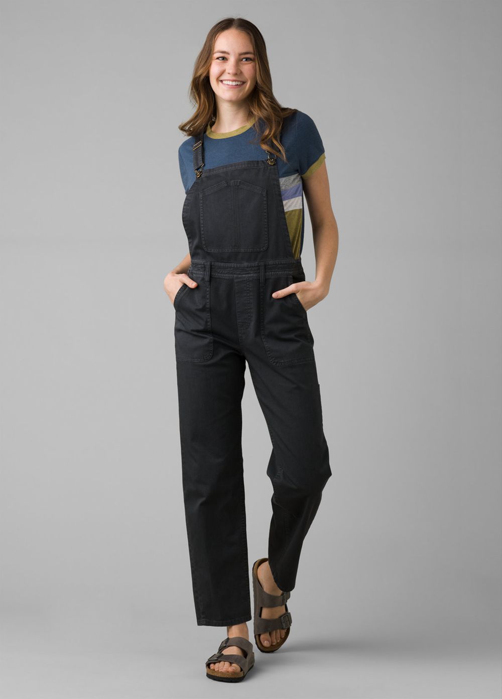 Grey Women's PrAna Sancho Overalls Pants | 62457-AVPU