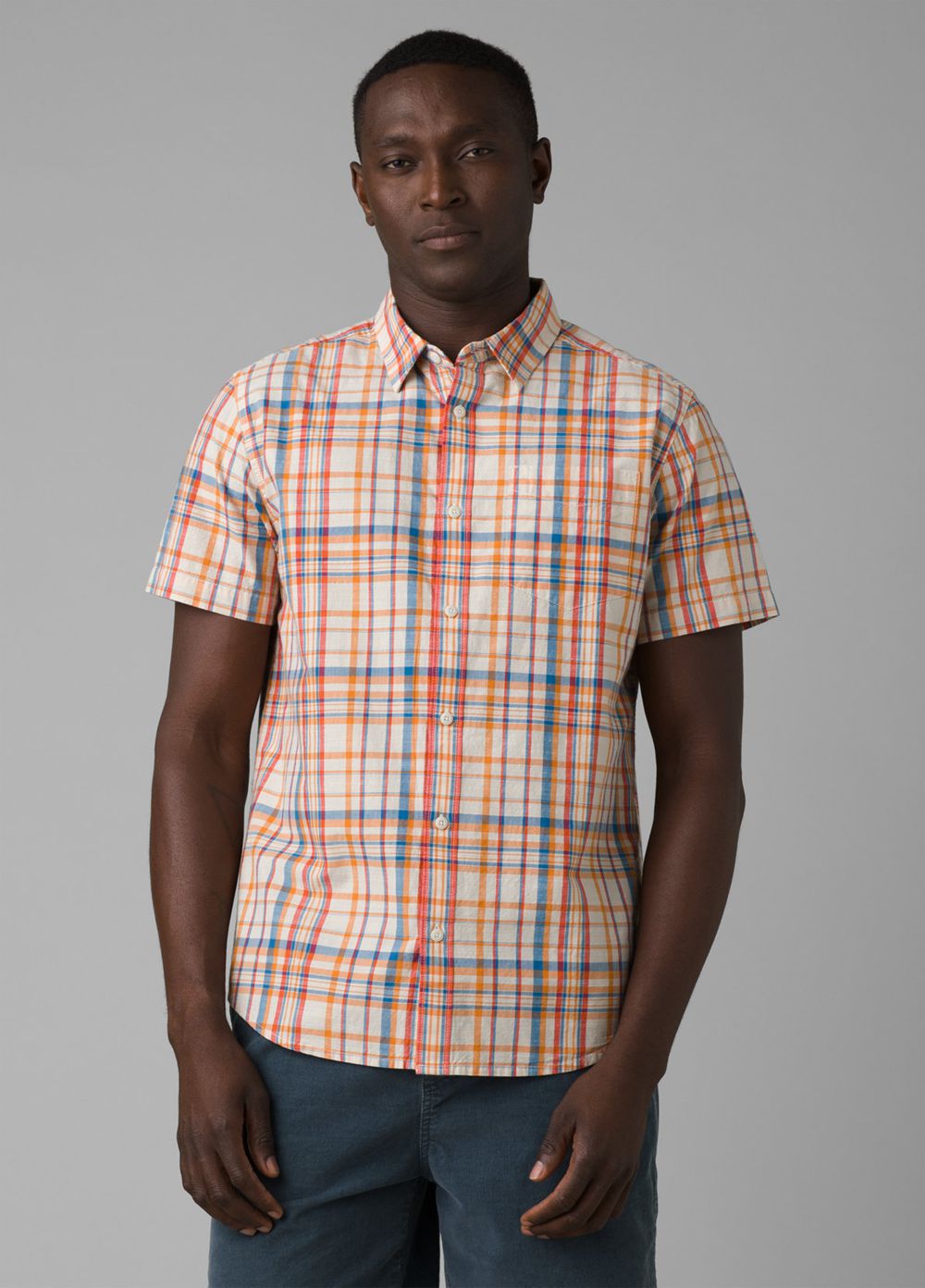 Multicolor Men's PrAna Benton Shirts | 69047-WPUS