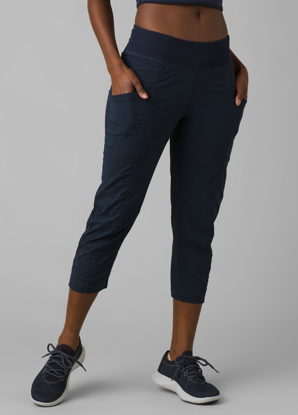 Navy Women's PrAna Koen Capri Pants | 21463-DGIS