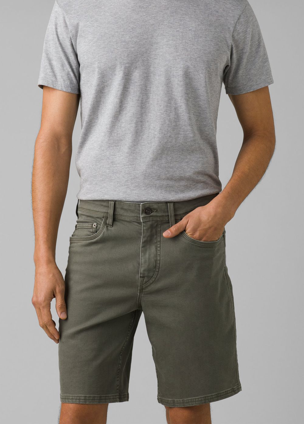 Olive Men's PrAna Station Shorts | 56937-EMLK