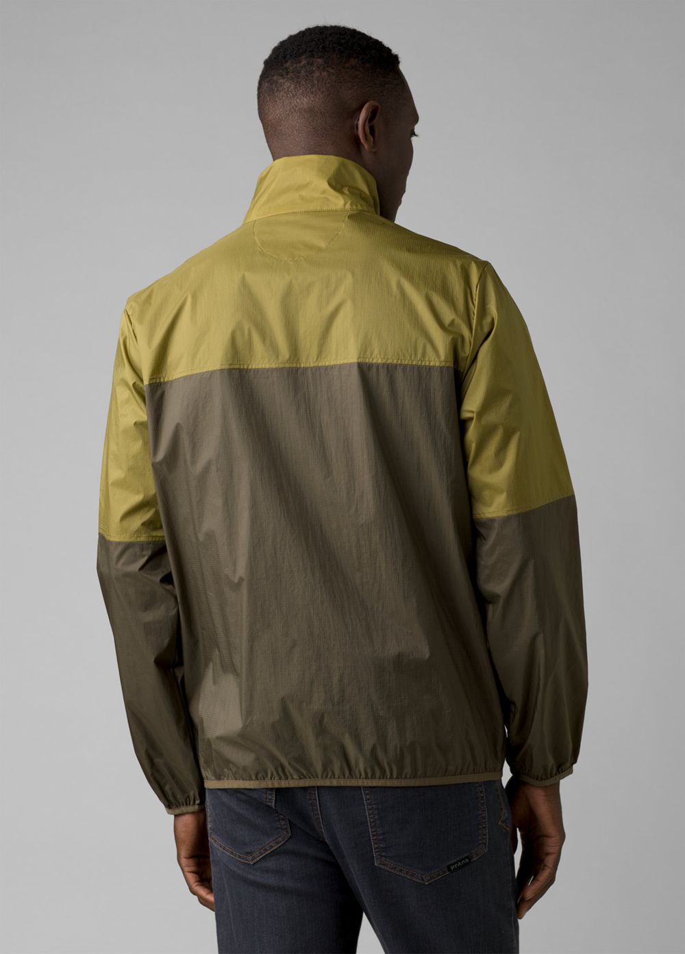 Olive Men's PrAna Transit Range Windbreaker Jackets | 83427-WZKE