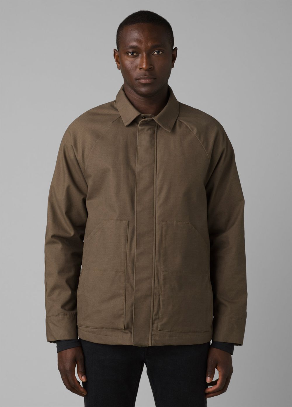 Olive Men's PrAna Upper Dash Shirt Jackets | 20469-MDTJ