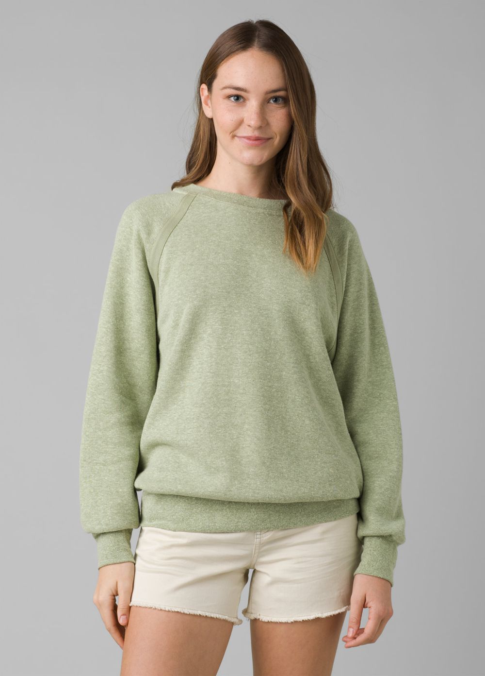 Olive Women's PrAna Cozy Up Sweatshirt | 80716-VJSM