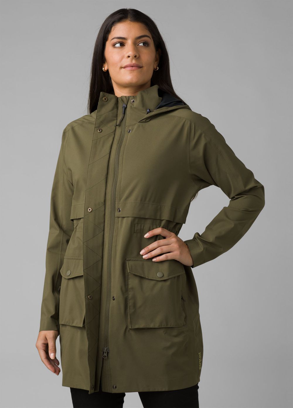 Olive Women's PrAna Othello Falls Trench Jackets | 34512-SFDP