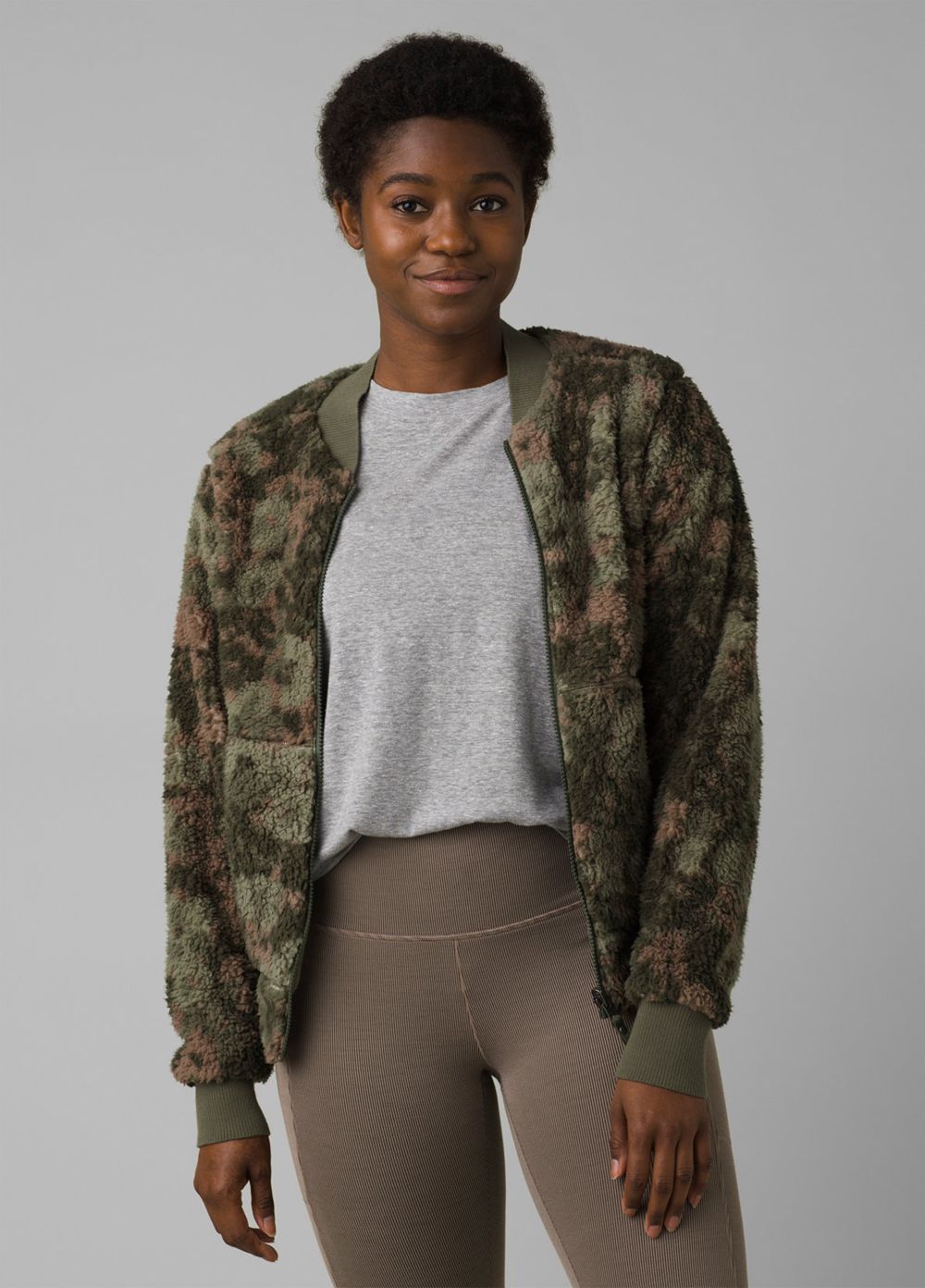 Olive Women's PrAna Polar Escape Bomber Jackets | 03186-JYOP