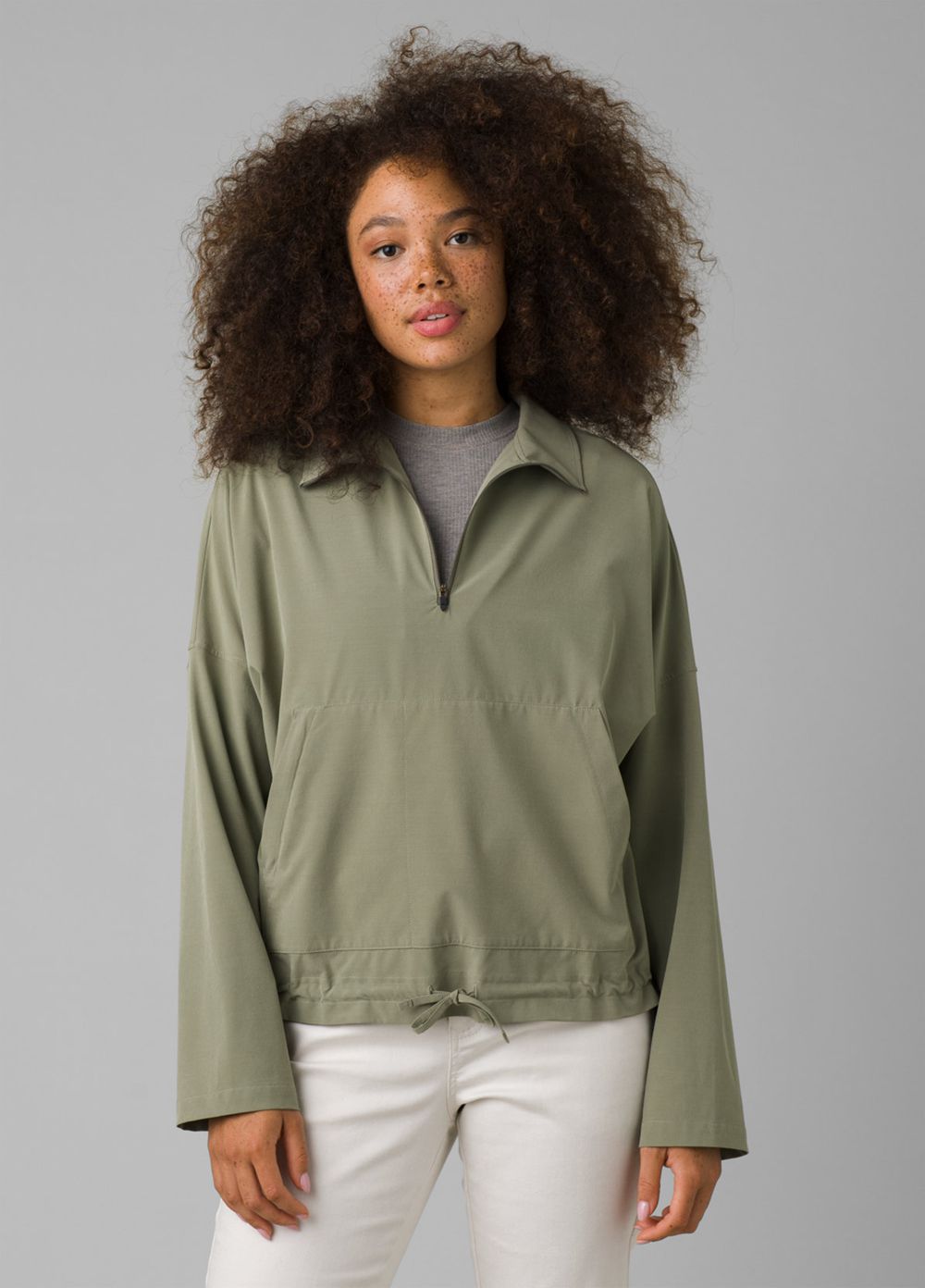 Olive Women's PrAna Railay Pullover Shirts | 36971-WCBG