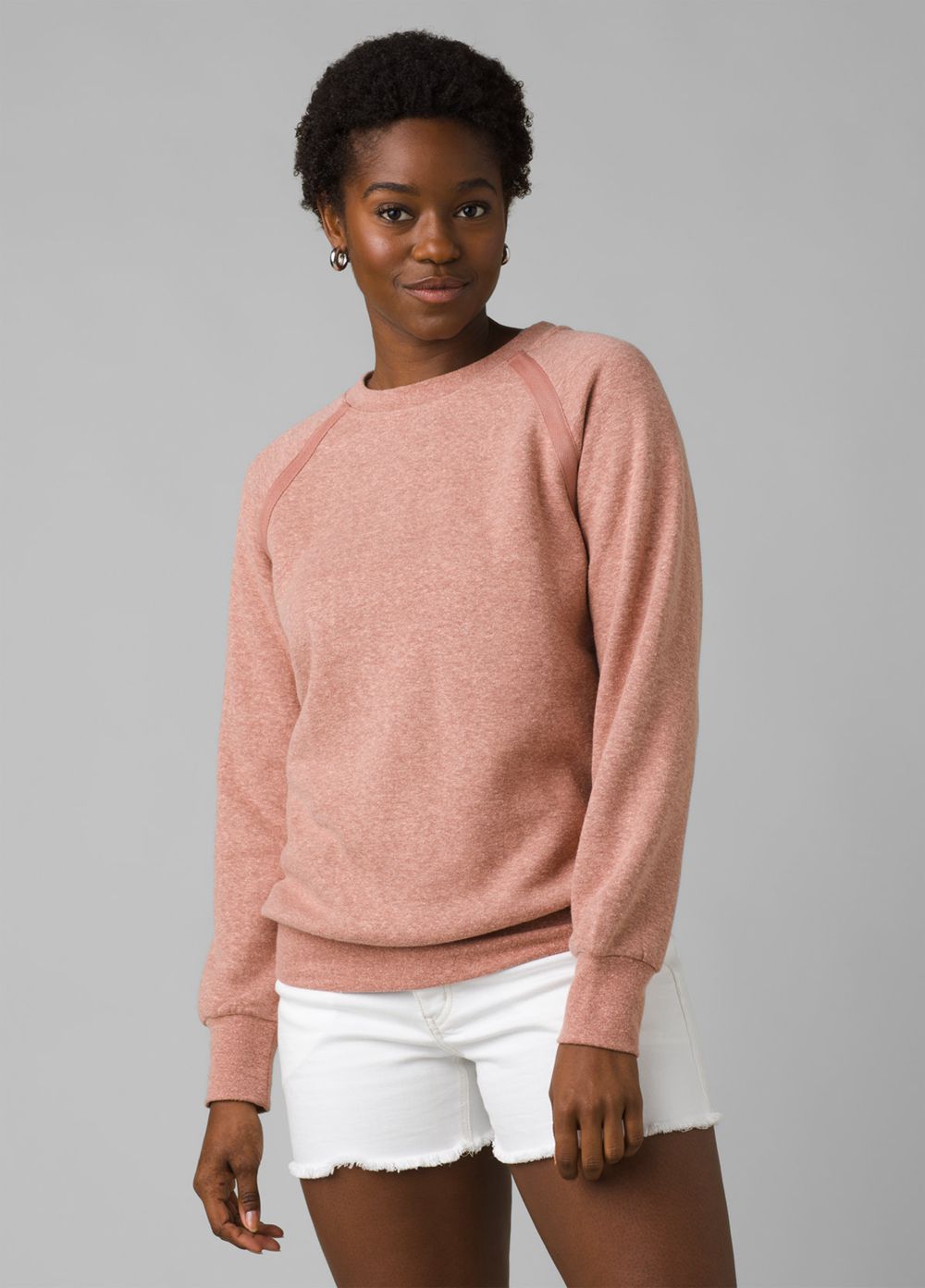 Pink Women's PrAna Cozy Up Sweatshirt | 59403-VUSD