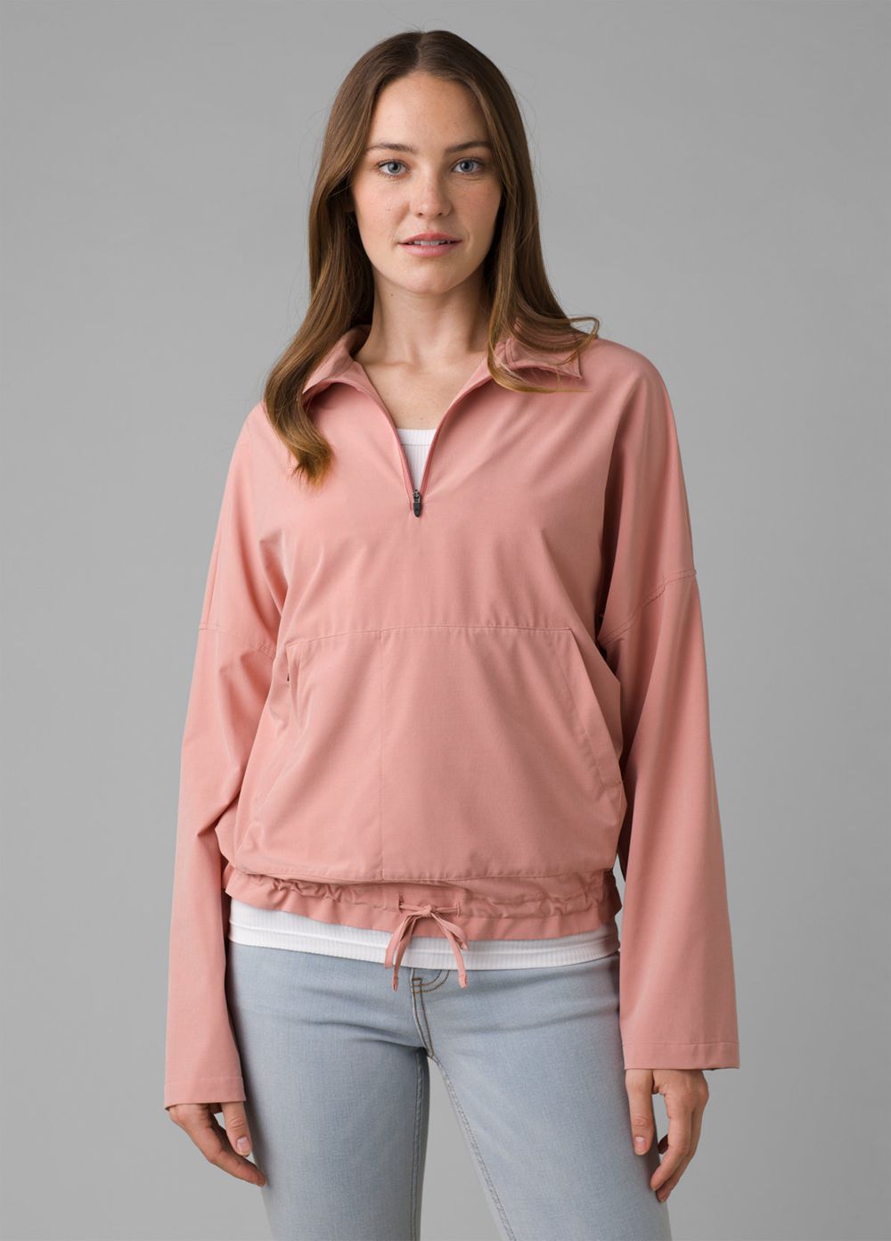 Pink Women's PrAna Railay Pullover Shirts | 40238-CDPM