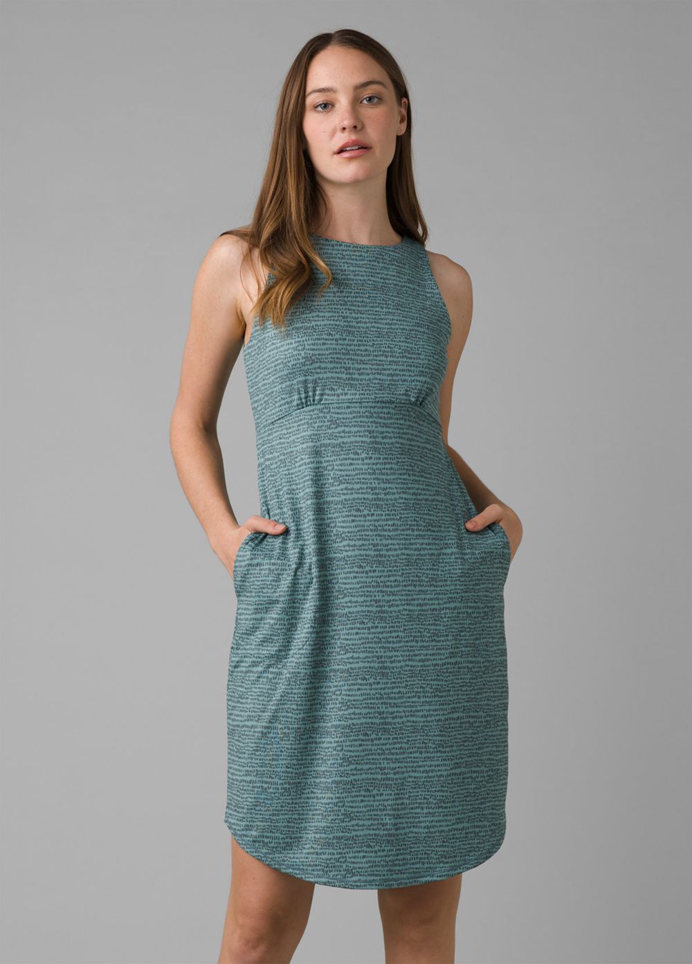 Turquoise Women's PrAna Emerald Lake Dresses | 96305-KYME