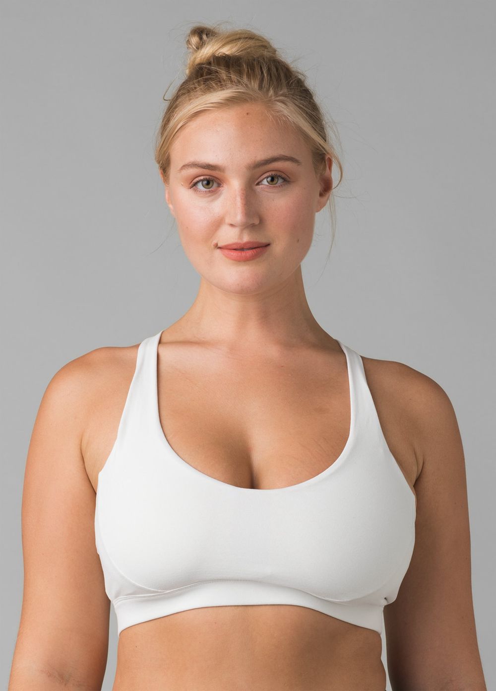 White Women's PrAna Everyday Bra | 20398-MKIE