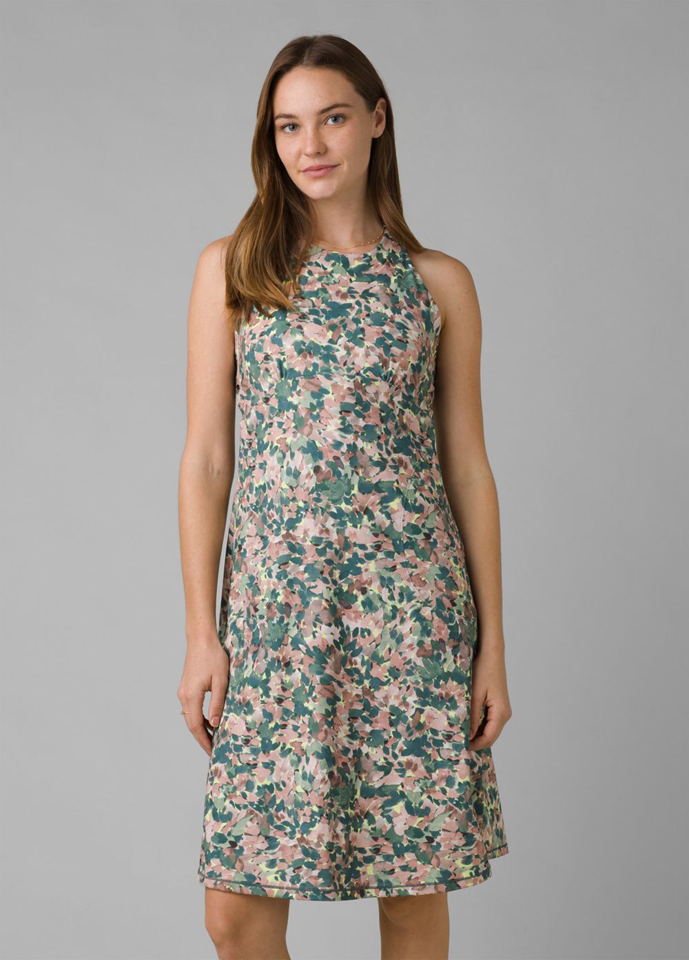 White Women's PrAna Jewel Lake Dresses | 50632-QVMB