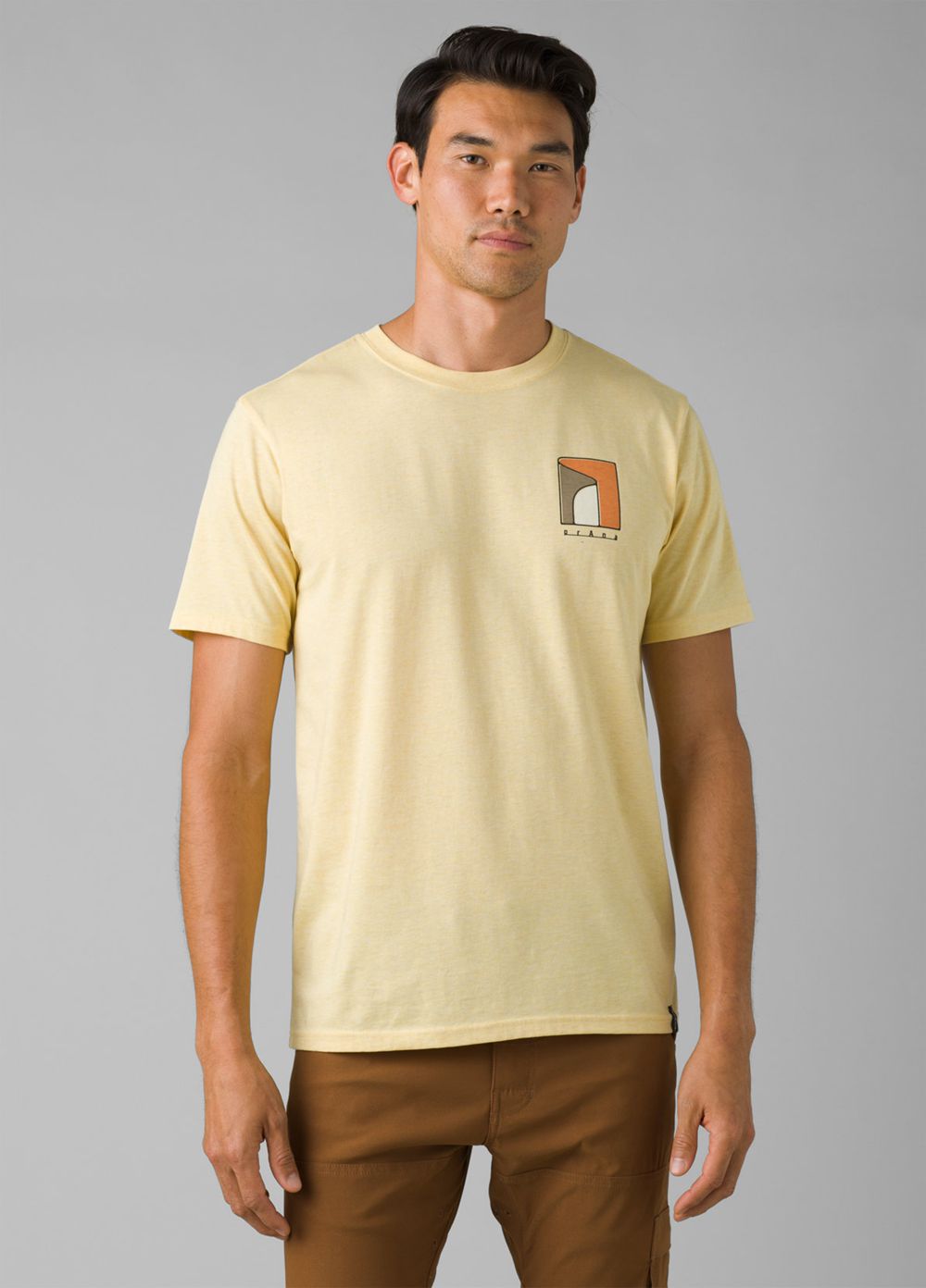 Yellow Men's PrAna Torreys Peak T-Shirts | 96453-RZHY