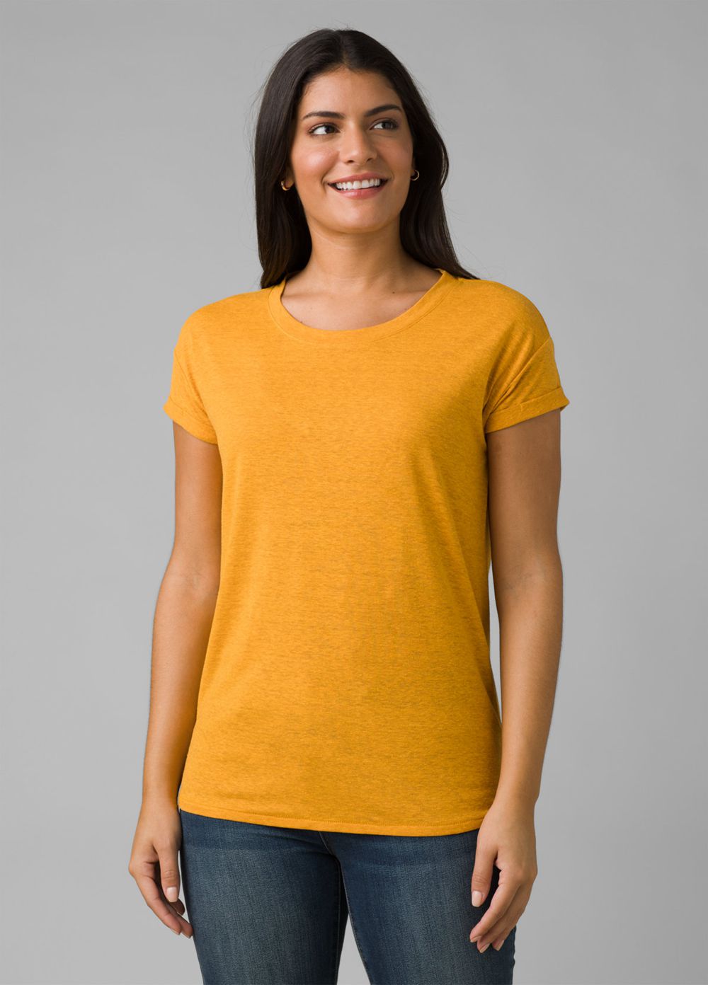 Yellow Women's PrAna Cozy Up T-Shirts | 45920-DELR