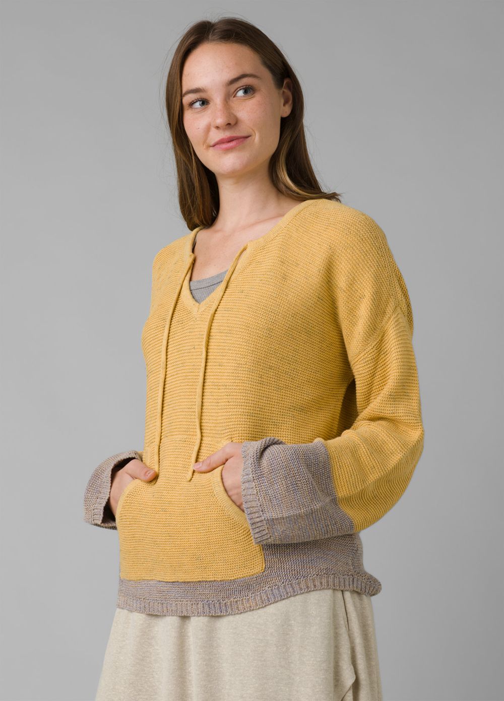 Yellow Women's PrAna Crystal Beach Sweaters | 15769-IPGA